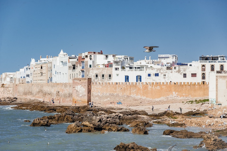 Panoramic view of Essaouira and the Atlantic coast